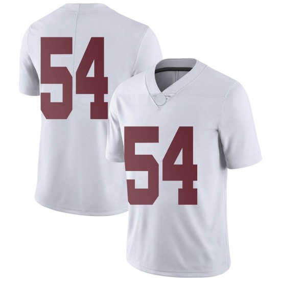 Alabama Crimson Tide Men's Kyle Flood Jr. #54 No Name White NCAA Nike Authentic Stitched College Football Jersey QS16N53ZP